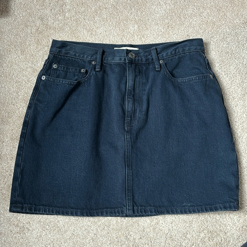 Dark denim skirt